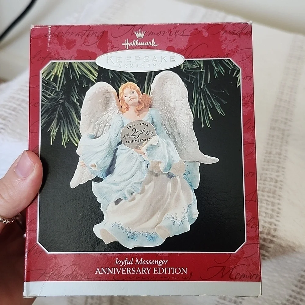 Hallmark keepsake big angel with wings ornament 'joyful messenger' anniversary